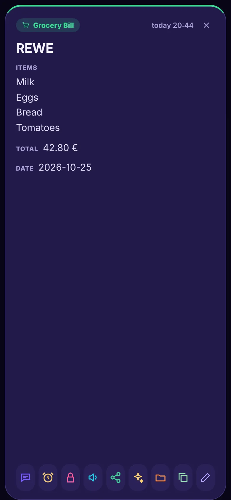An entry Talk2Note filed by itself